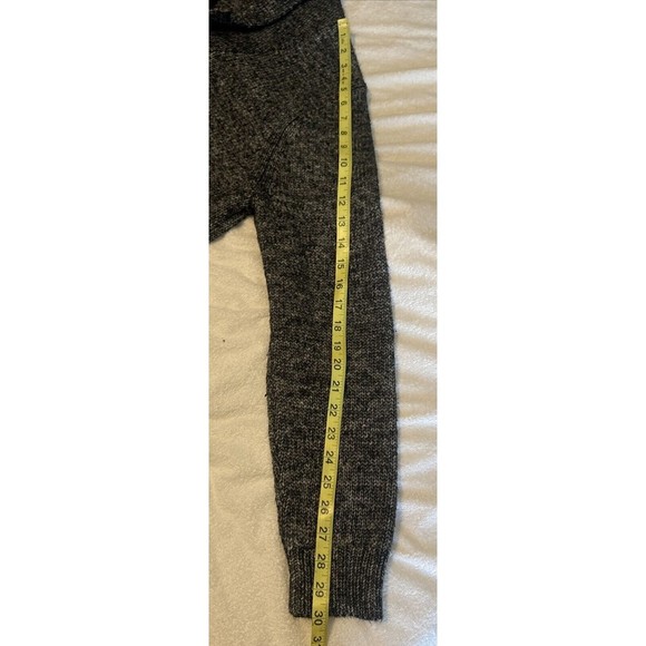 Nordstrom Mens Shop BLACK GRAY Cowl Neck Cardigan Pockets Grandpa Style Sz L - Picture 9 of 9